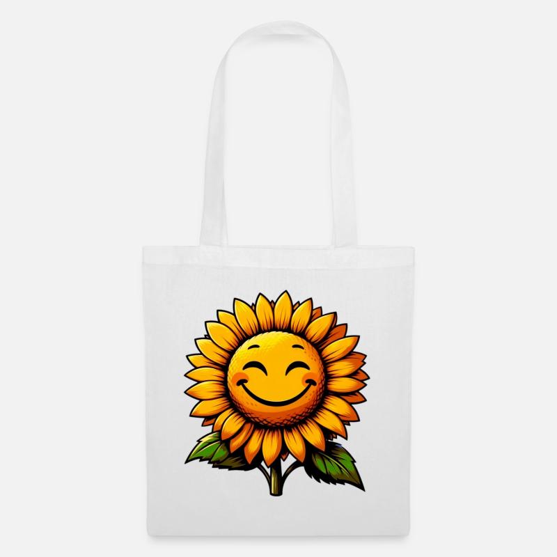 Sonnenblume - Stoffbeutel - Weiß