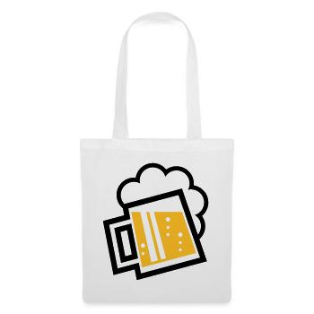 Bavarian Beer Mug (German Glass / L / \ / 2C) - Tote Bag - white - Front