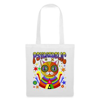 PSYCATDELIC - Sac en tissu - blanc - Devant
