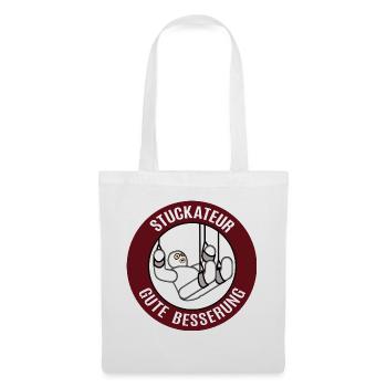 Gute Besserung Stuckateur Alles Gute Gesundheit - Stoffbeutel - Weiß - Vorne