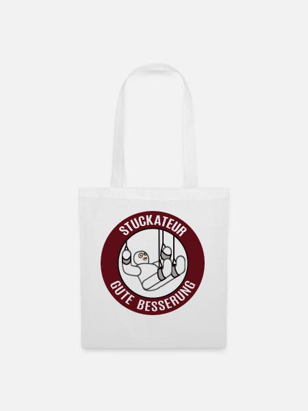 Gute Besserung Stuckateur Alles Gute Gesundheit - Stoffbeutel - Weiß