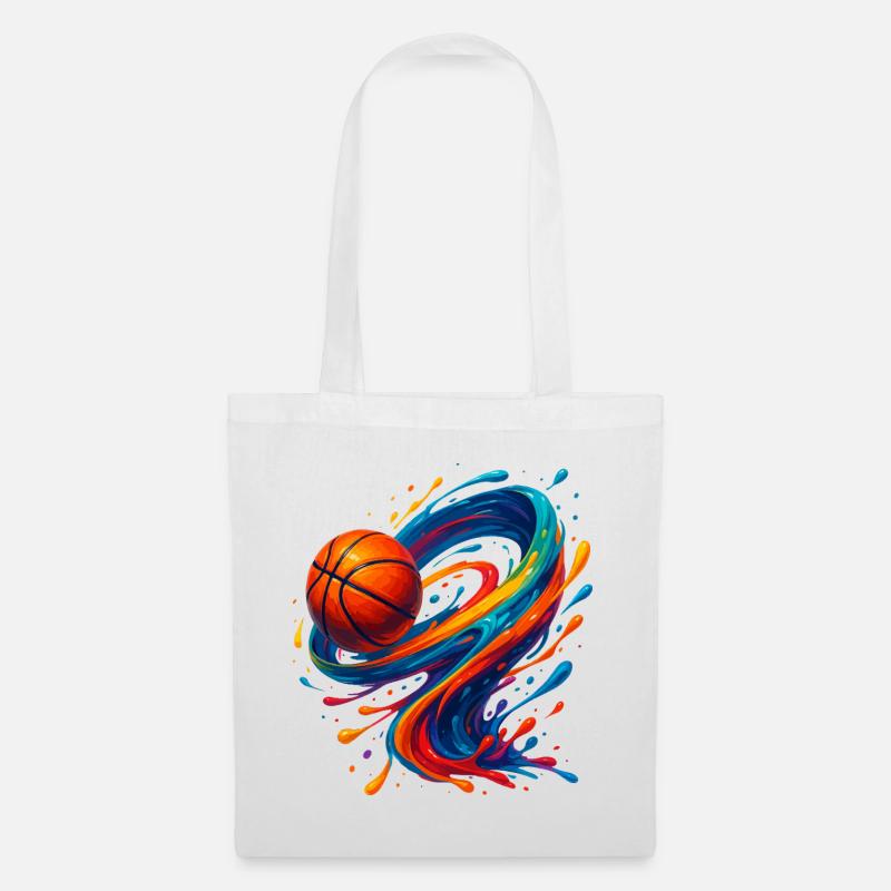 Lebendiger Orbit Basketball Splash - Stoffbeutel - Weiß