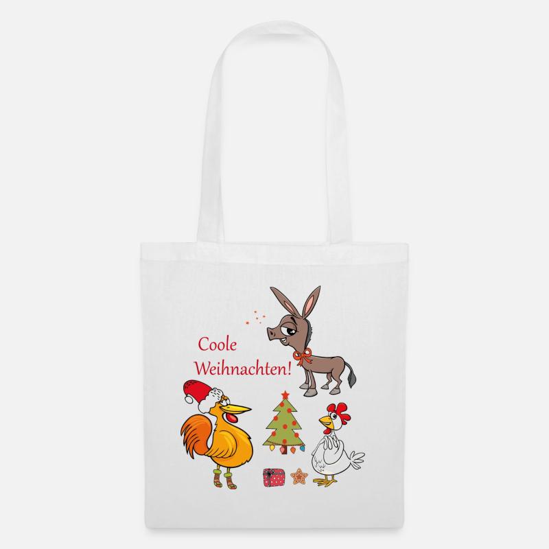 Coole Weihnachten - Stoffbeutel - Weiß