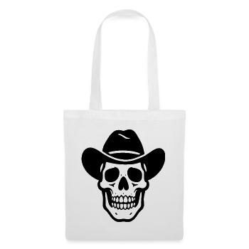 Cowboy Totenkopf - Stoffbeutel - Weiß - Vorne