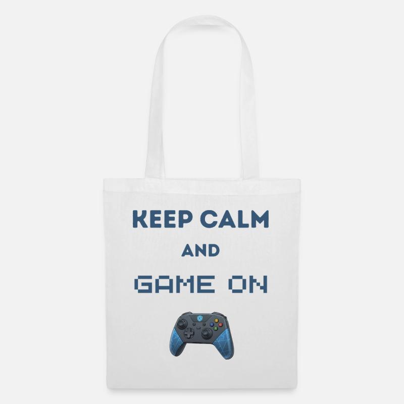 Keep Calm And Game On - Stoffbeutel - Weiß