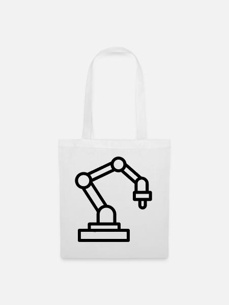 Roboterarm - Stoffbeutel - Weiß