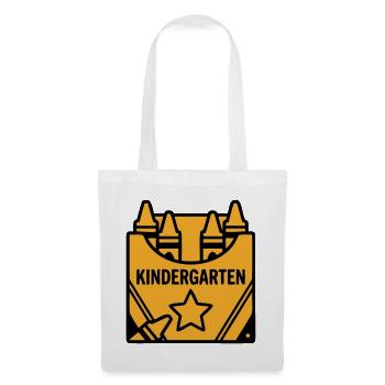 Logo de la maternelle Crayons - Sac en tissu - blanc - Devant