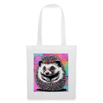 hérisson - Sac en tissu - blanc - Devant