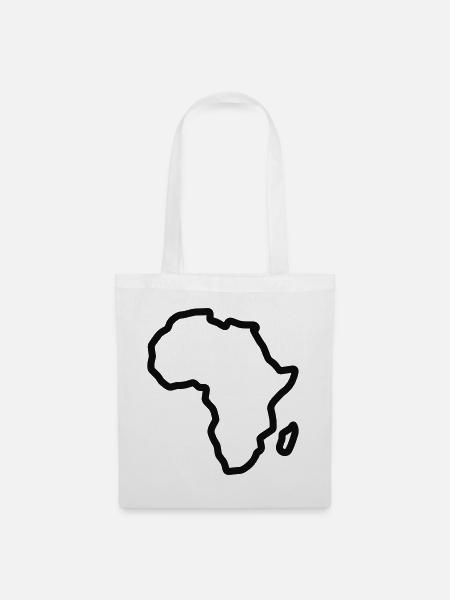 Afrikanischer Kontinent - Stoffbeutel - Weiß