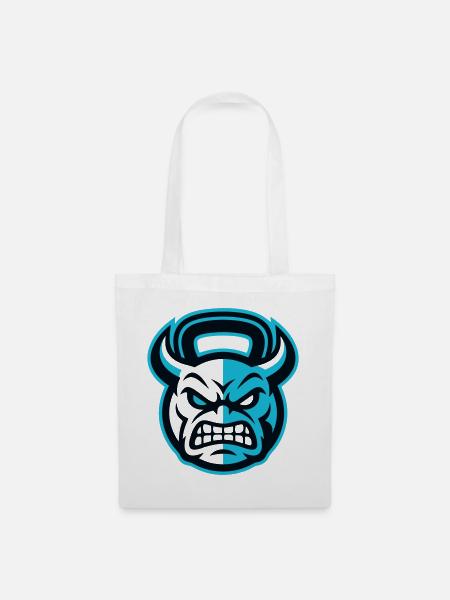 Kettlebell Monster Icon - Stoffbeutel - Weiß