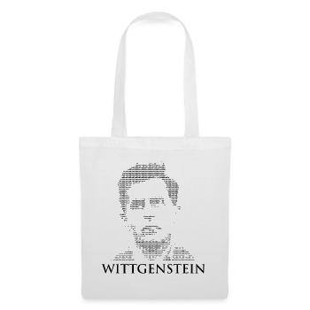 Ludwig Wittgenstein ASCII-Porträt - Stoffbeutel - Weiß - Vorne