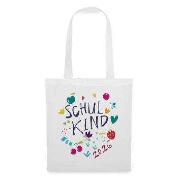 Schulkind 2026  - Stoffbeutel - Weiß - Vorne