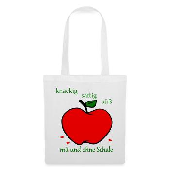Apfel - Stoffbeutel - Weiß - Vorne