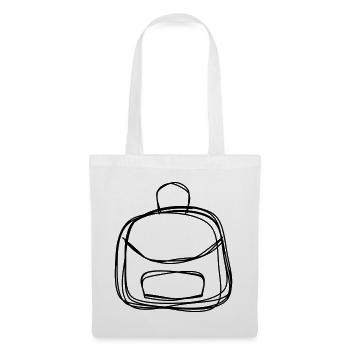 Rucksack handgezeichnet - Stoffbeutel - Weiß - Vorne