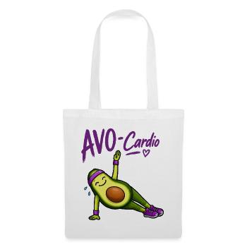 AVO-Cardio Avocado Workout - Stoffbeutel - Weiß - Vorne