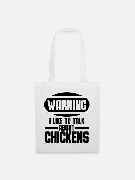 Huhn Spruch Humor - Stoffbeutel - Weiß