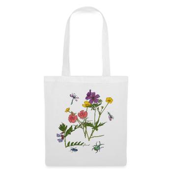 Blumenwiese - Stoffbeutel - Weiß - Vorne