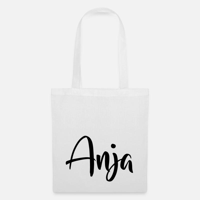 Name - Anja - Stoffbeutel - Weiß