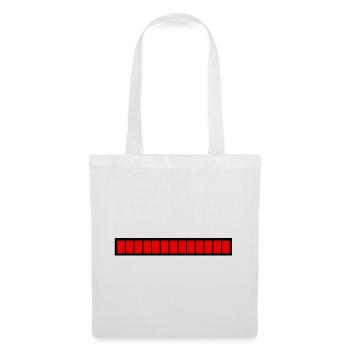 Rectangle loading bar Black Red (100%) - Tote Bag - white - Front