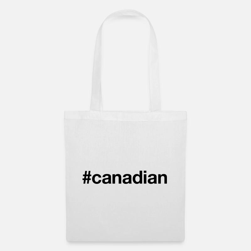 CANADIAN Kanada Hashtag - Stoffbeutel - Weiß