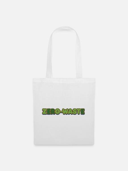 Zero-Waste Retro Grün Gelb Design - Stoffbeutel - Weiß