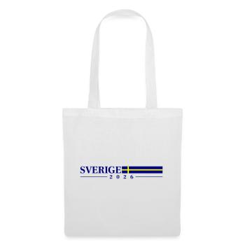 Drapeau de Suède 2026 - Sac en tissu - blanc - Devant