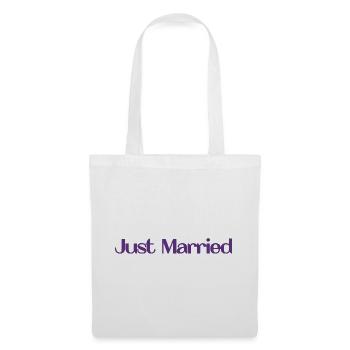 JUST MARRIED. bachelorette party. LOVE. SAINT VALENTINE. COUPLE. - Tote Bag - white - Front