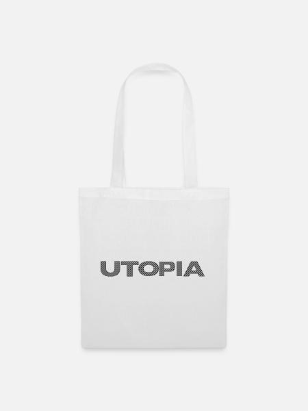 UTOPIA – Checkerboard Statement - Stoffbeutel - Weiß