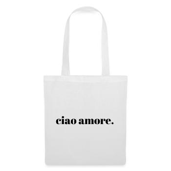 ciao amore Italian Quote Typography Art - Tote Bag - white - Front