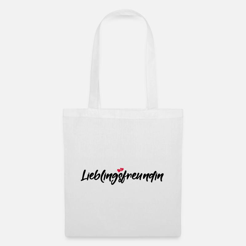 Lieblingsfreundin beste Freundin Spruch Geschenk - Stoffbeutel - Weiß