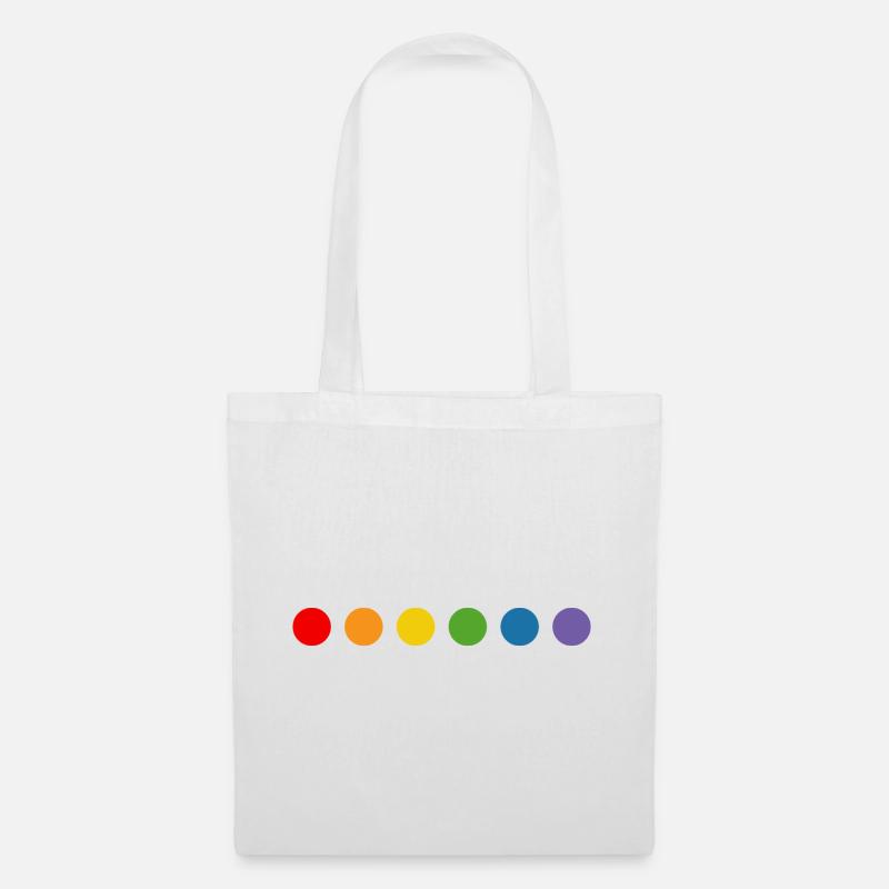rainbow balls LGBT lgbtqi queer lgbt csd tshirt - Stoffbeutel - Weiß