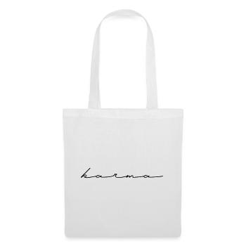 lettrage karma - Sac en tissu - blanc - Devant