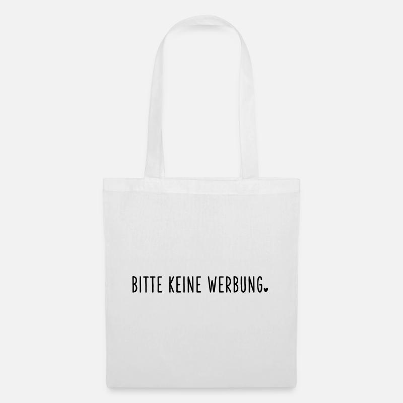 Bitte keine Werbung - Stoffbeutel - Weiß