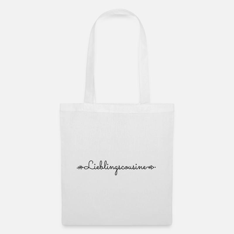 Lieblingscousine Cousine Lieblings Spruch Geschenk - Stoffbeutel - Weiß
