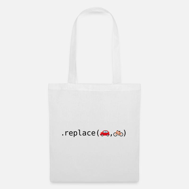 Replace cars with bikes; Python edition - Tote Bag - white