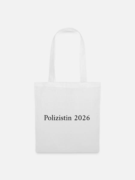 Polizistin 2026 – Berufsstolz - Stoffbeutel - Weiß
