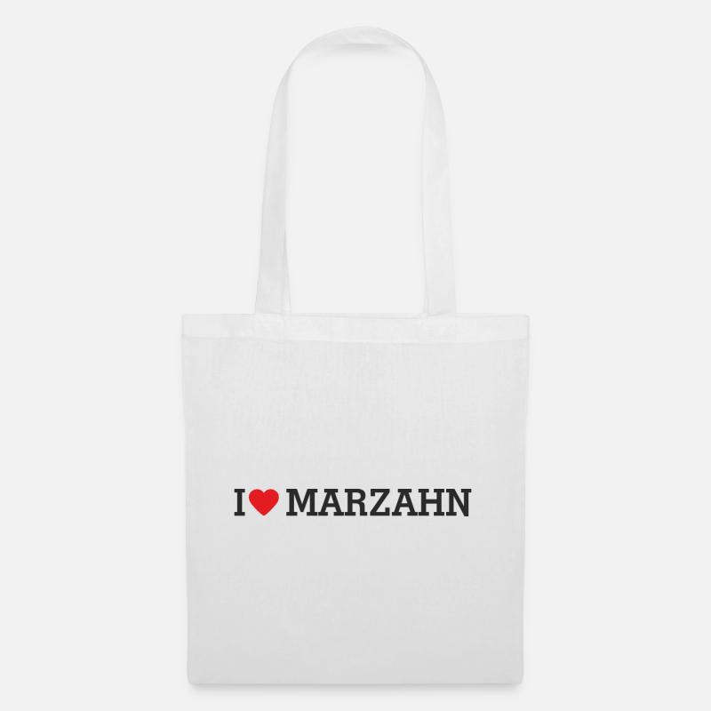 I love Marzahn - Stoffbeutel - Weiß