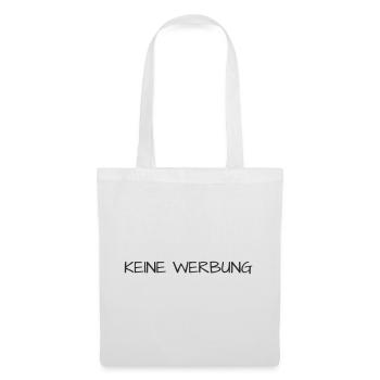 Keine Werbung – Briefkasten-Aufkleber Textdesign - Stoffbeutel - Weiß - Vorne