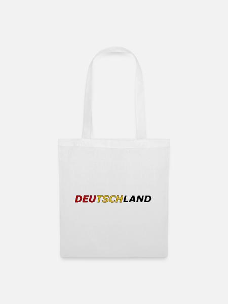 Deutsche Farben Fanshirt - Stoffbeutel - Weiß