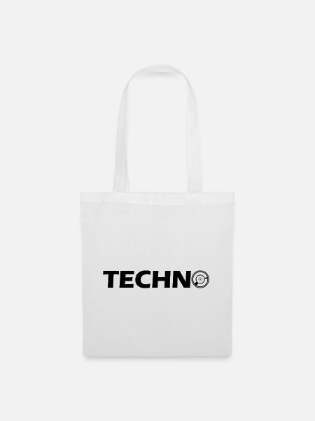 Techno Logo - Stoffbeutel - Weiß
