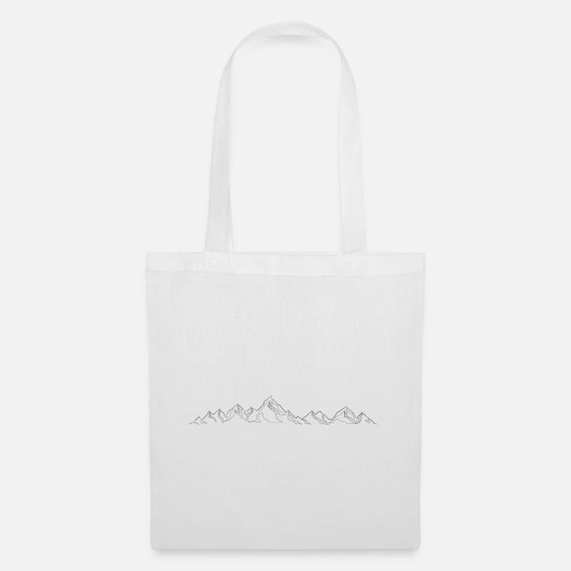 Mountains Mountain Mountain Range Panorama Line Mountains - Tote Bag - white