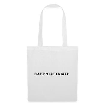 RETRAITE. RETRAITE. RETRAITEE. SENIOR. MAMIE. PAPY - Sac en tissu - blanc - Devant