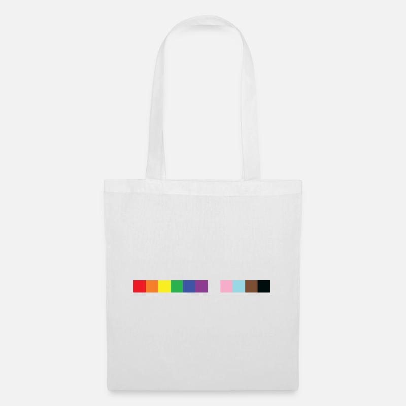 LGBTQ-Farbmedaille - Stoffbeutel - Weiß