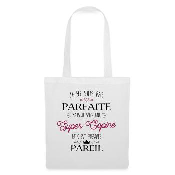Super Copine - Sac en tissu - blanc - Devant