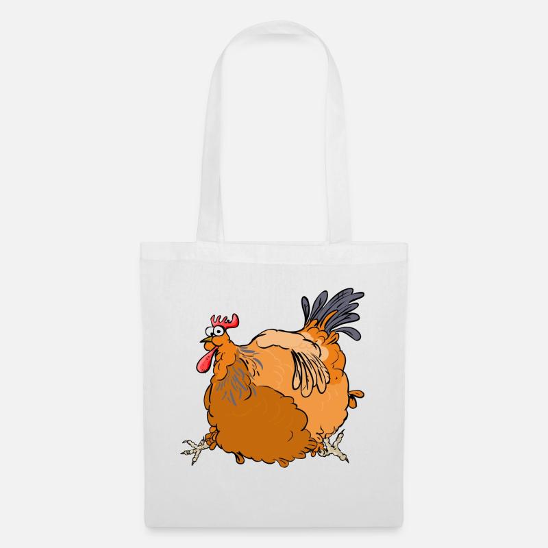Fettes Huhn - Stoffbeutel - Weiß