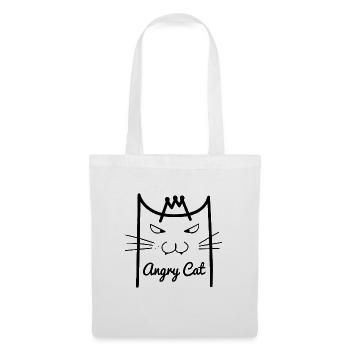 Angry Cat Shirt - Stoffbeutel - Weiß - Vorne