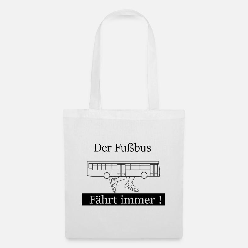 FussBus - Stoffbeutel - Weiß