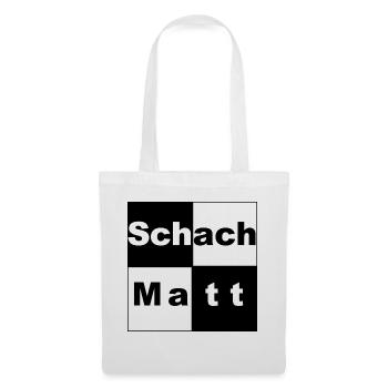 Schachmatt Schach Geschenkidee - Stoffbeutel - Weiß - Vorne
