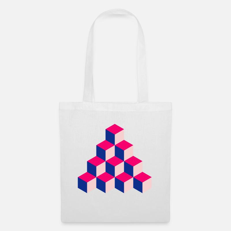 Tour de cubes - Sac en tissu - blanc