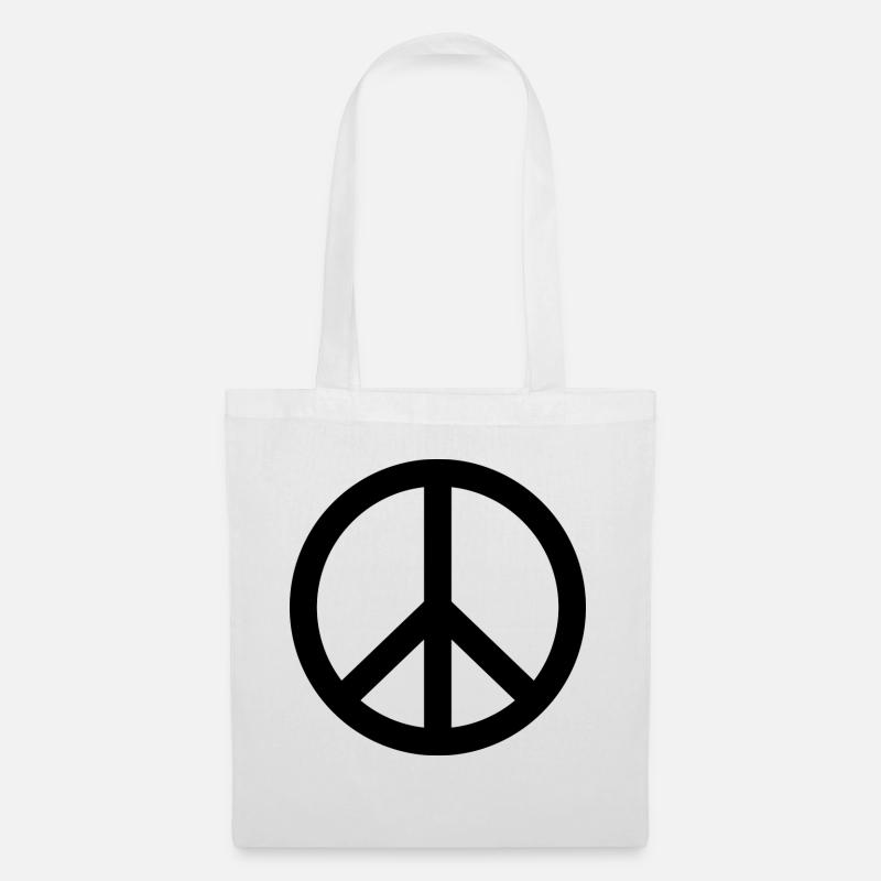 Peace Symbol - Stoffbeutel - Weiß